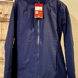 Moosejaw Women’s Hooded, Insulated, Waterproof Jacket, Midnight Blue, M, BNWT
